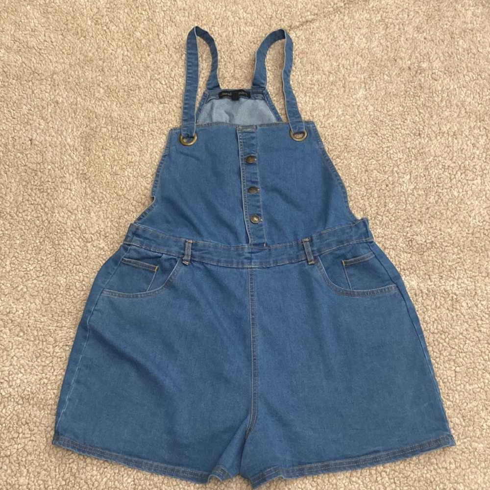 DEREK HEART XL Jeans Overall Shorts Denim